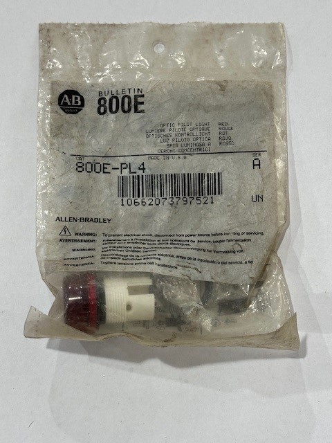 ALLEN BRADLEY 800E-PL4 RED OPTIC PILOT LIGHT    *NEW IN BOX*