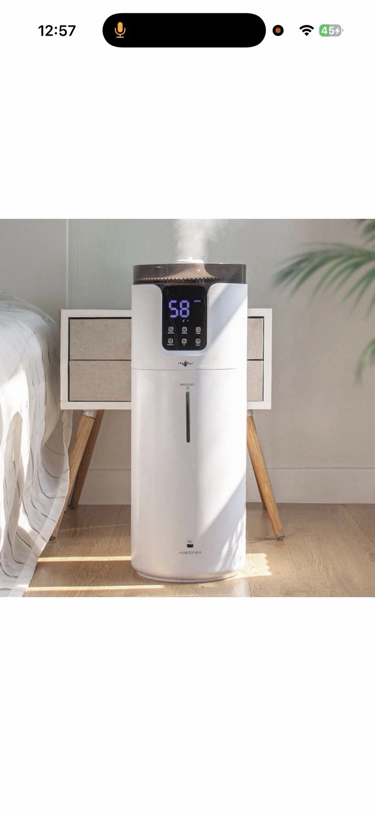 Humidifier Large Room 16L/4.2Gal - Lacidoll Whole House Humidifier 1500 Sq Ft.