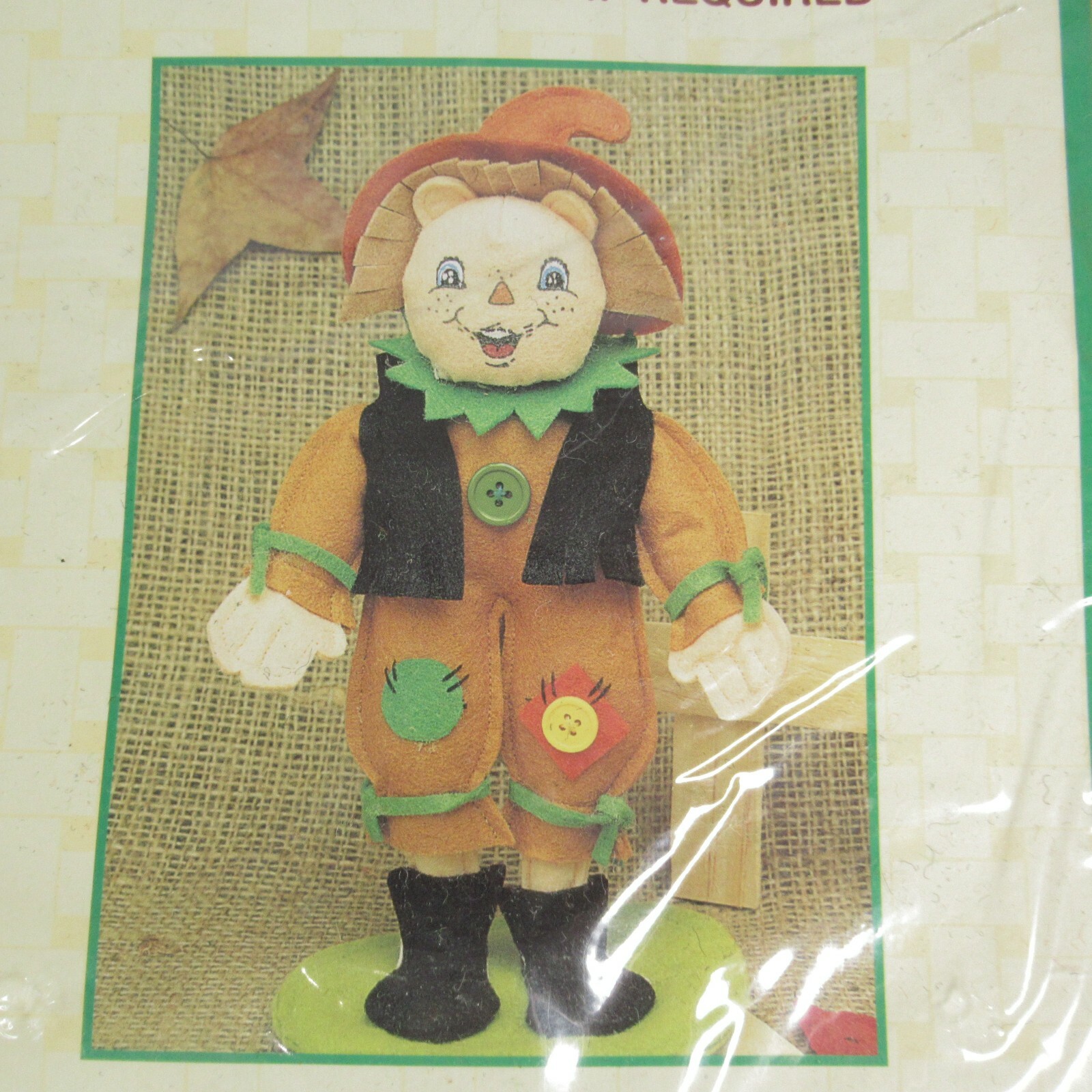 Fall Cat Scarecrow 2 Craft Kits Dandee Homespun Creations Poseable Figurine