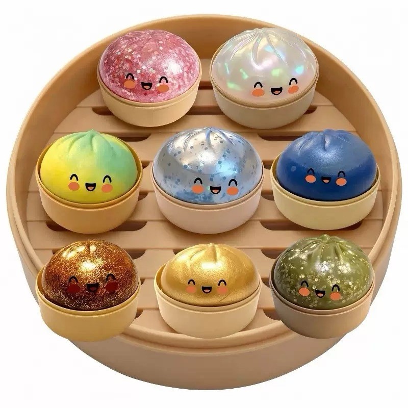 Mystery Squishy Bun Dumpling RARE GLITTER Limited Edition