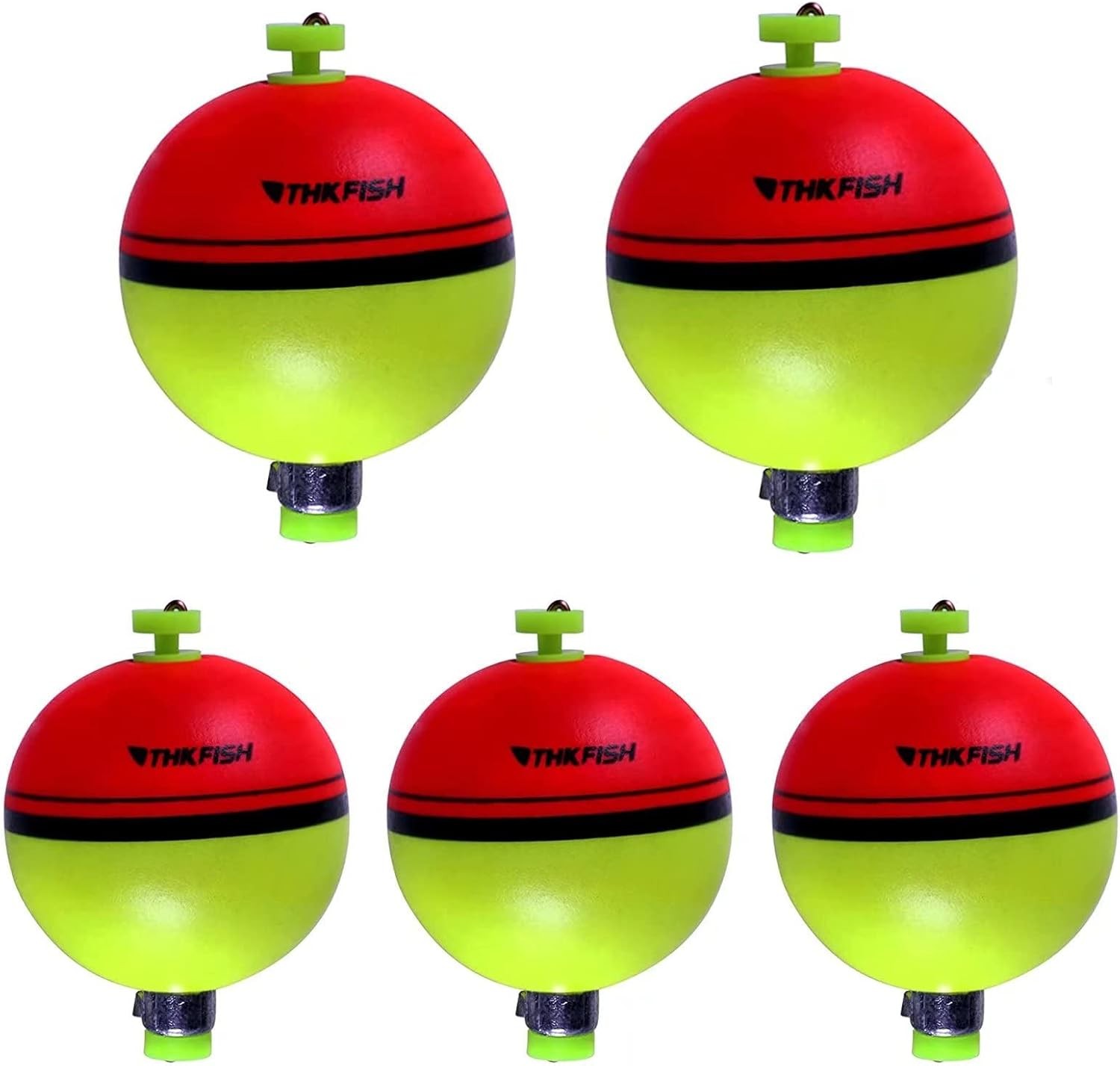 5PC/Pack EVA Foam Round Floats Snap-On Fishing Bobbers Fishing Buoy1.5/2.5/3.5in