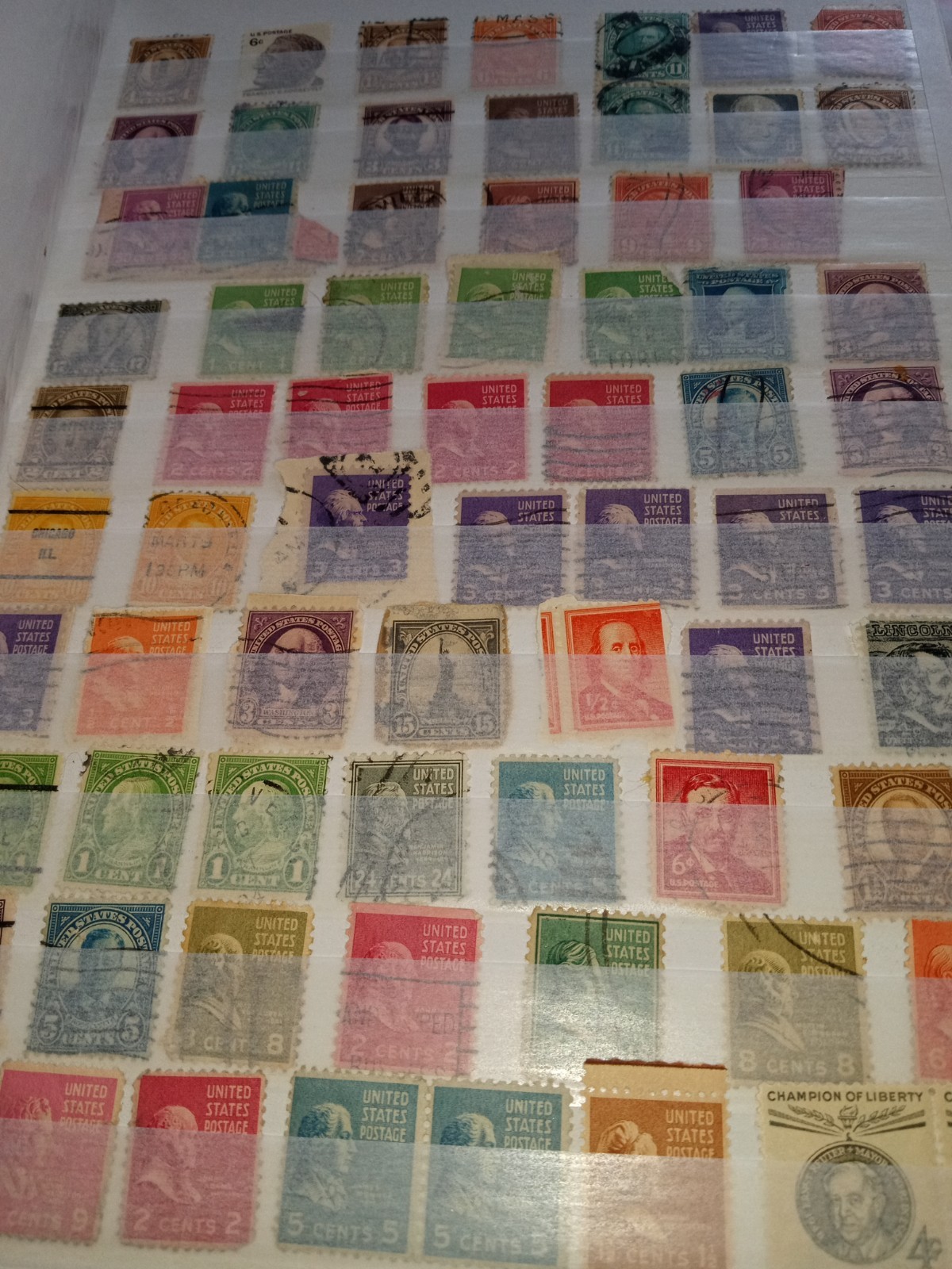 Stamp Set Collection-Franklin 1 Cent Washington Lincoln  Air Mail