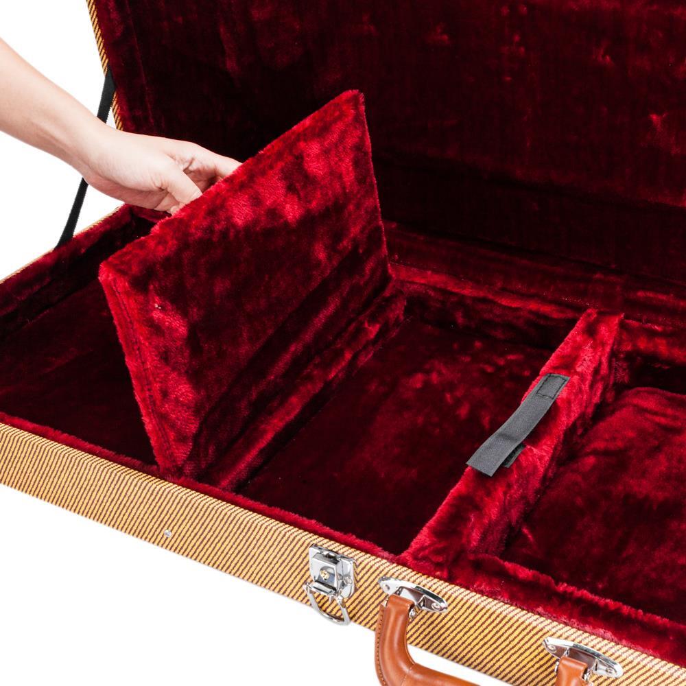 Glarry High Grade Flat ST Electric Guitar Square Hard Shell Case with Lock