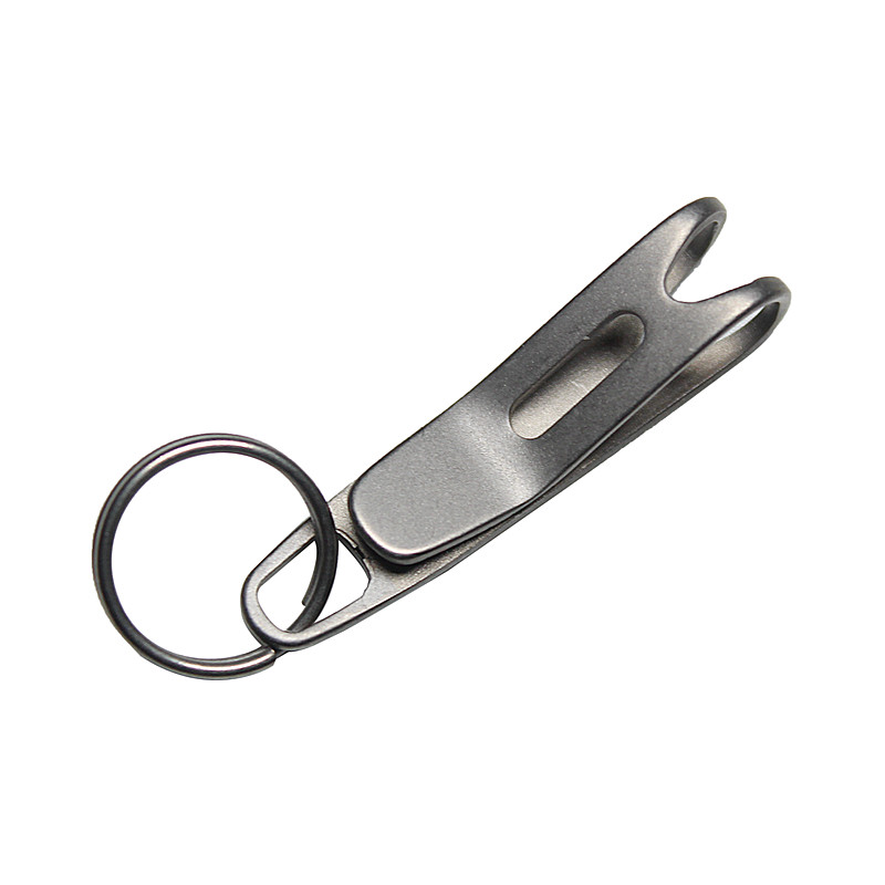 EDC 1 PC  Small Titanium alloy Pocket Clip Quick Hanging Tool with Key Ring