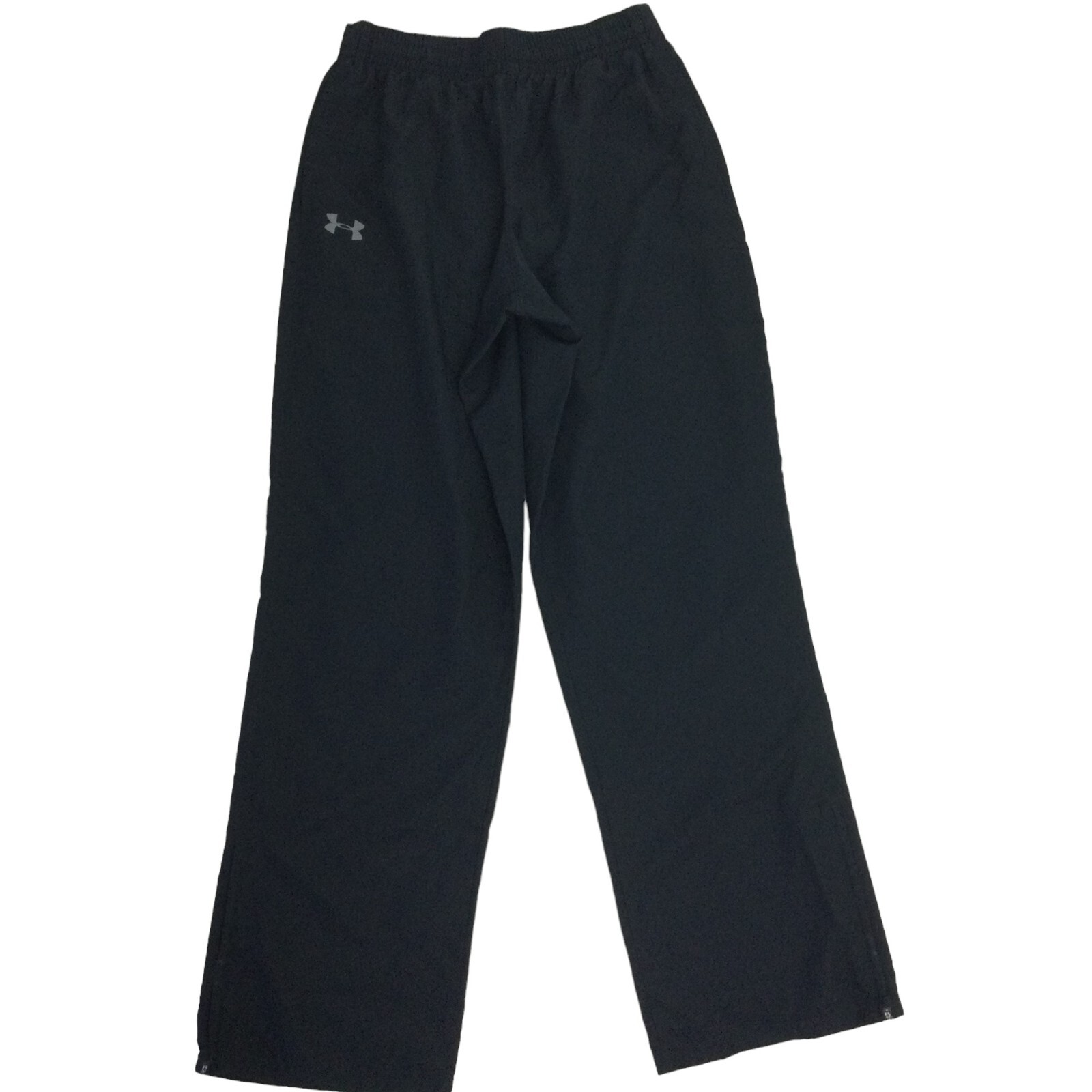 Under armour Track Pants Mens Black Solid Activewar Straight Leg Elastic Waist
