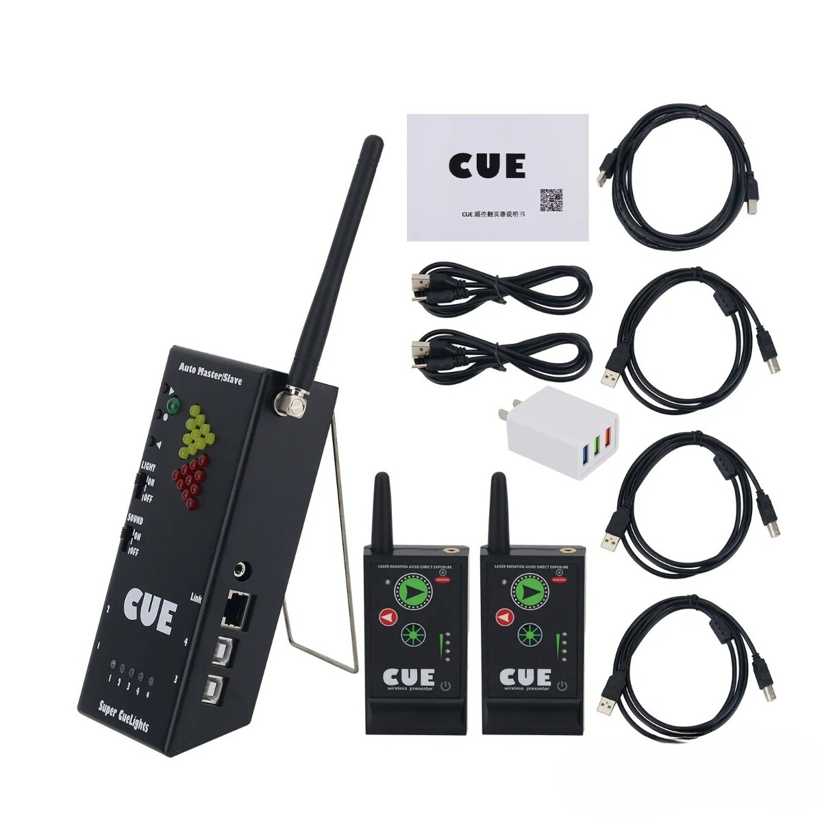 Super Cuelight Presenter Remote 1 RX and 2 TX for PowerPoint Presentation