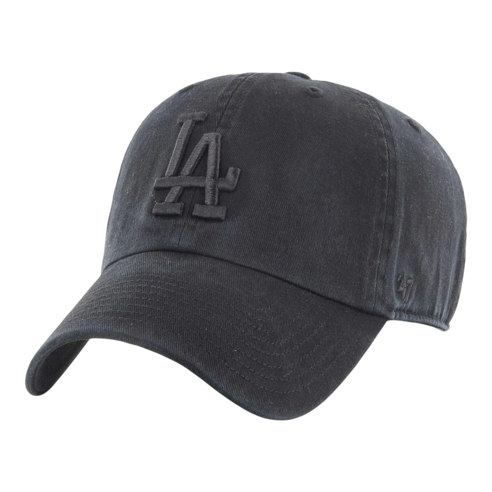 47 Brand Clean Up Los Angeles Dodgers Strapback in Black | Adjustable Cap