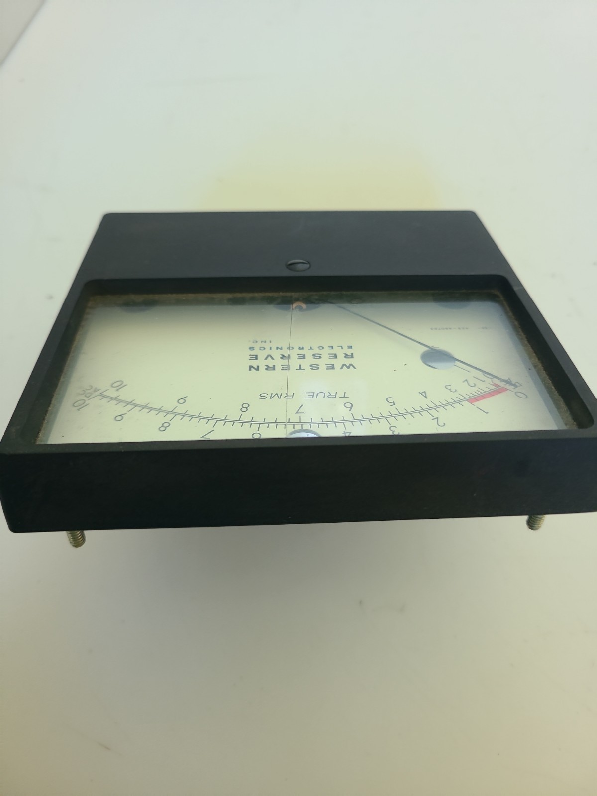 Western Reserve Electronics Model 503 panel meter, TRUE RMS 0-10 AC/DC, Crack!
