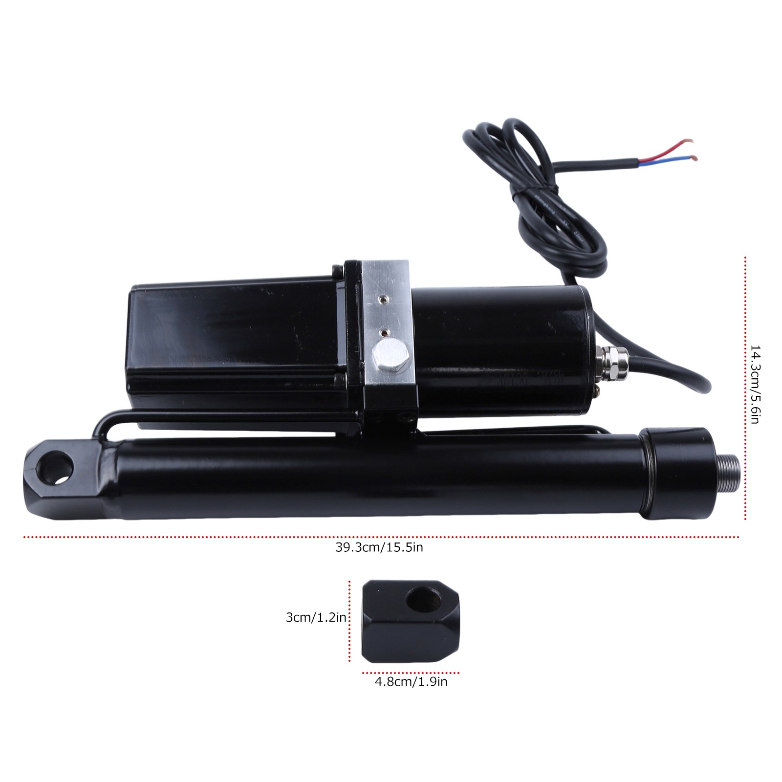 Hydraulic Linear Actuator 12" Stroke Length 1700Lbs Heavy Duty Linear Actuators