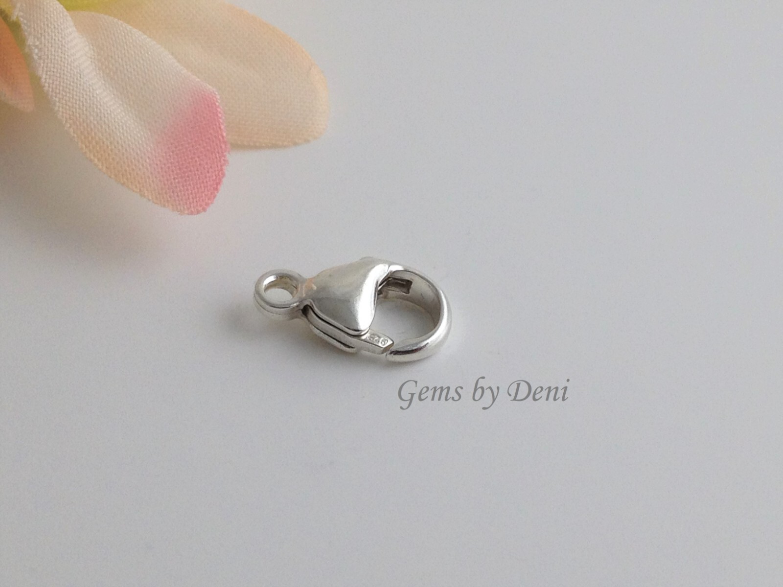 Solid Sterling Silver Crab Claw Clasp With Ring (11, 14, 17mm)