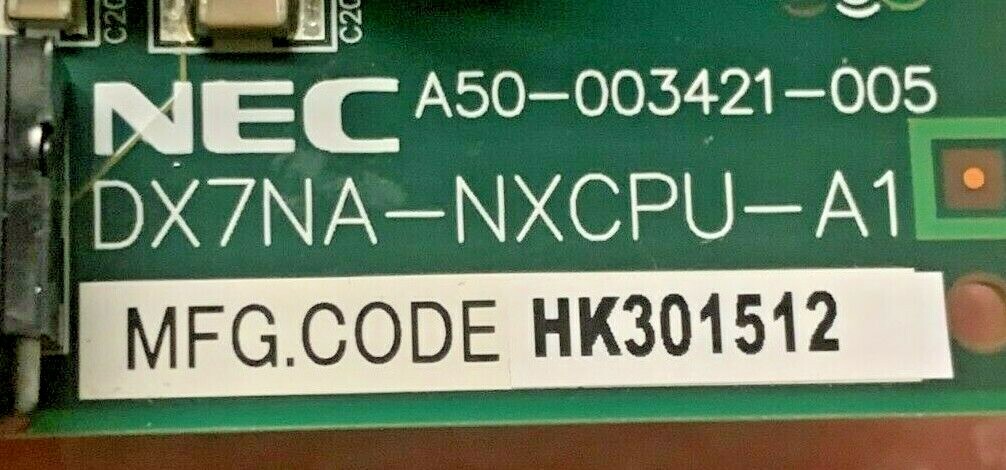NEC DX7NA-NXCPU-A1 Main Central Processor Unit Card