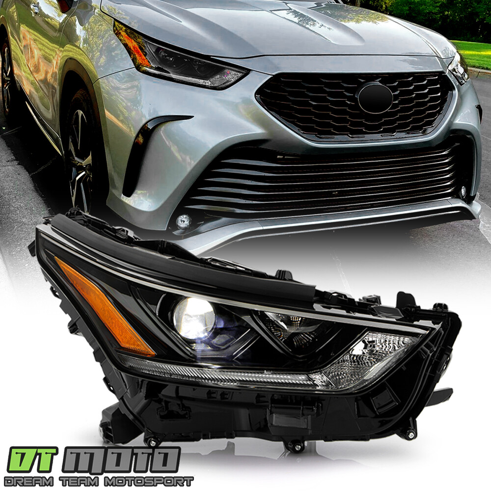 For 2020-2022 Toyota Highlander LED Projector Headlight w/o LED DRL - Passenger
