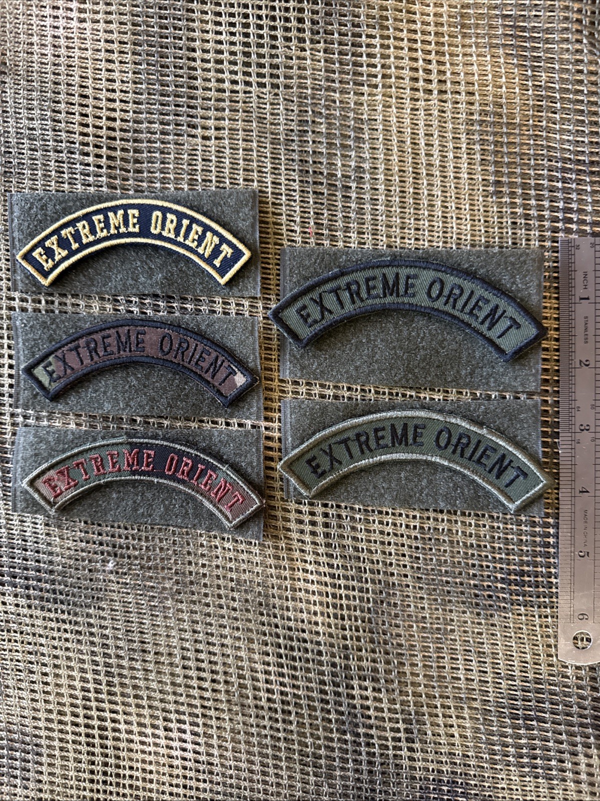 French Foreign Legion  Extreme Orient Tabs -Set Of 5 Patches