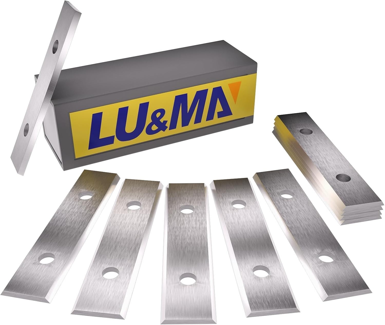 10-Piece Tungsten Carbide Scraper Blades - 2" Double-Edged Replacement Set