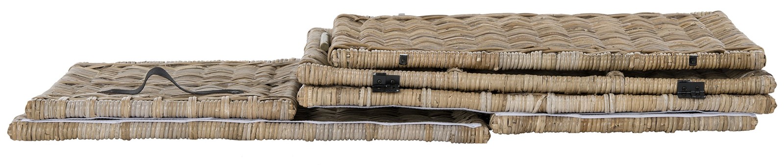 HPM9004B Michael 35" Wicker Storage Trunk, Collapsible for flat storage, Ratt...