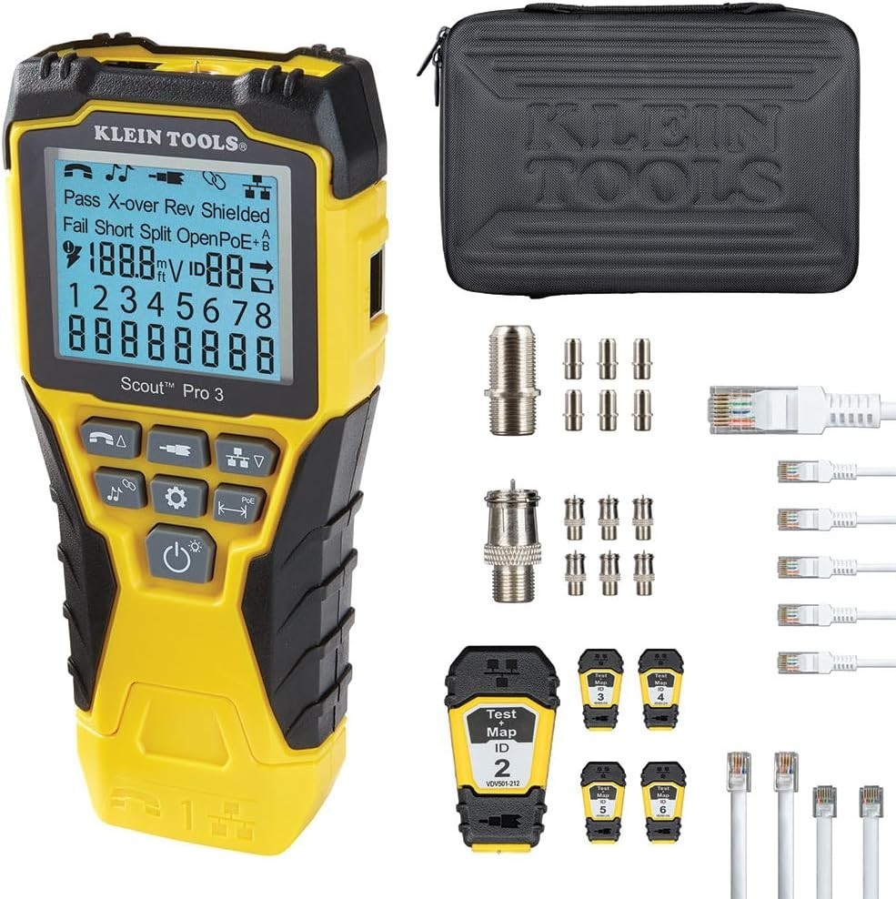 VDV501-853 Coaxial Cable Tester, Scout Pro 3 with Test-N-Map Remote, Includes Re