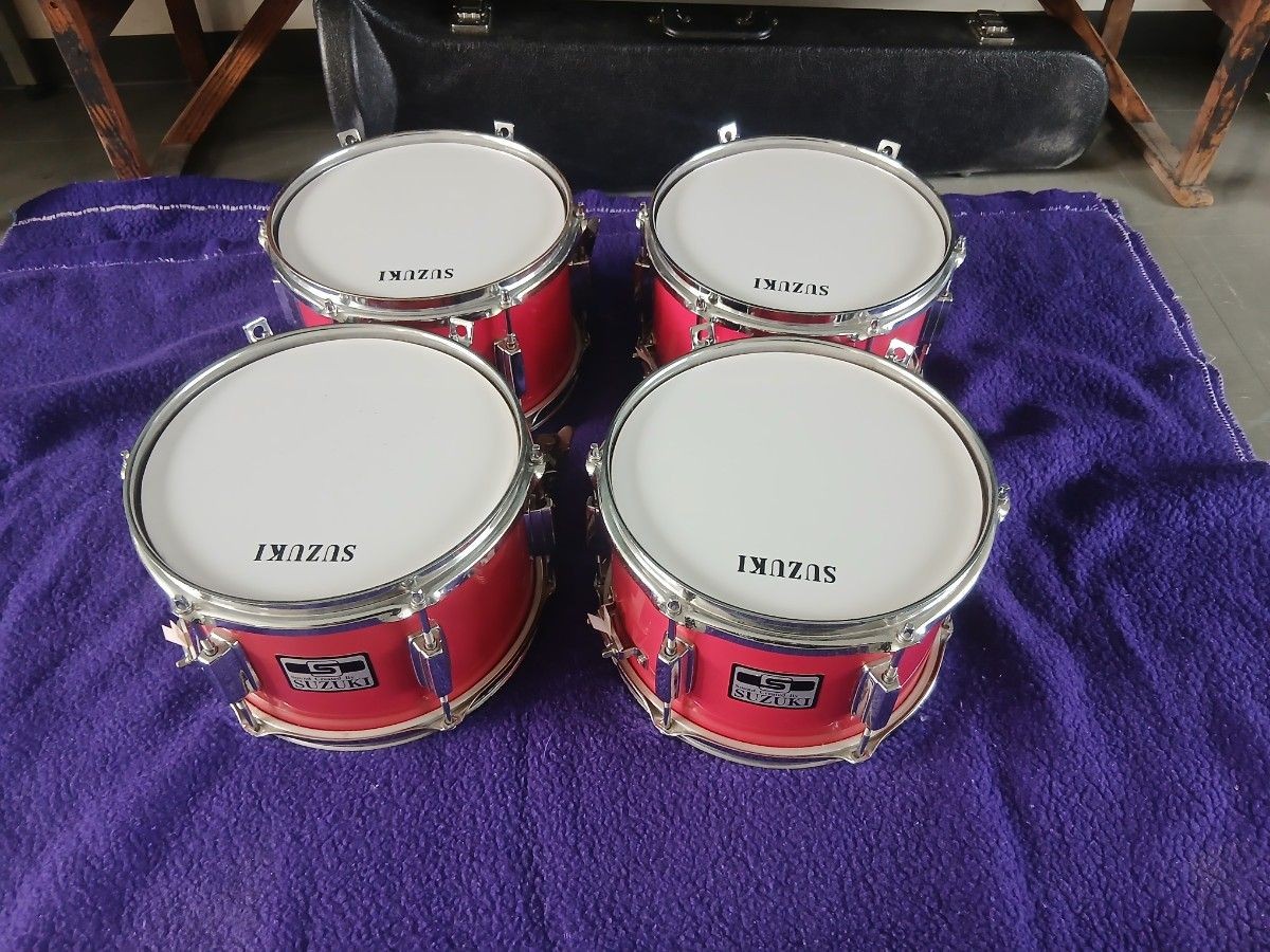 SUZUKI marching snare drum set of 4 small drum marching drum