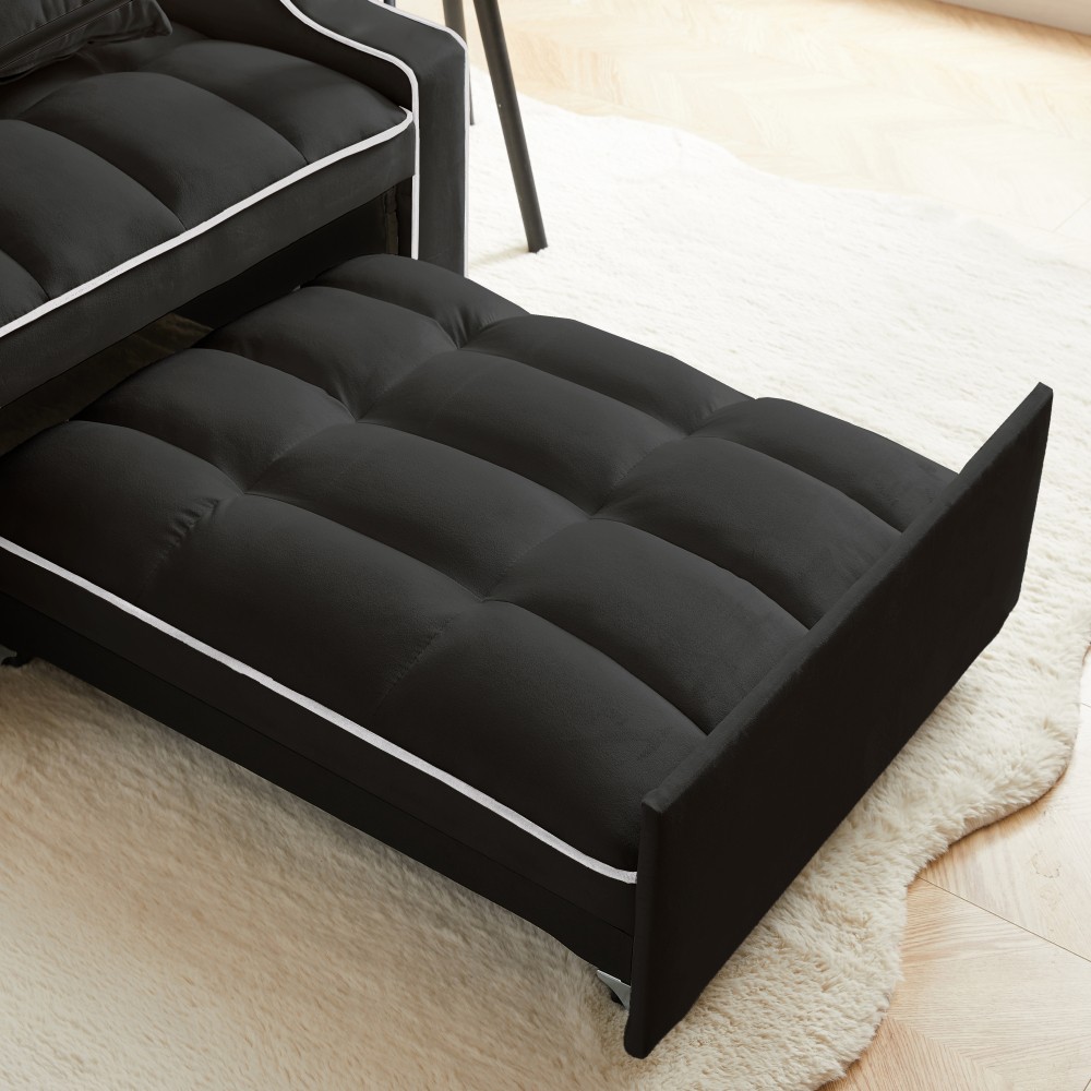 Sleeper Sofa Chair Bed, 3 In 1 Convertible Sofa Chair With Adjustable Backrest