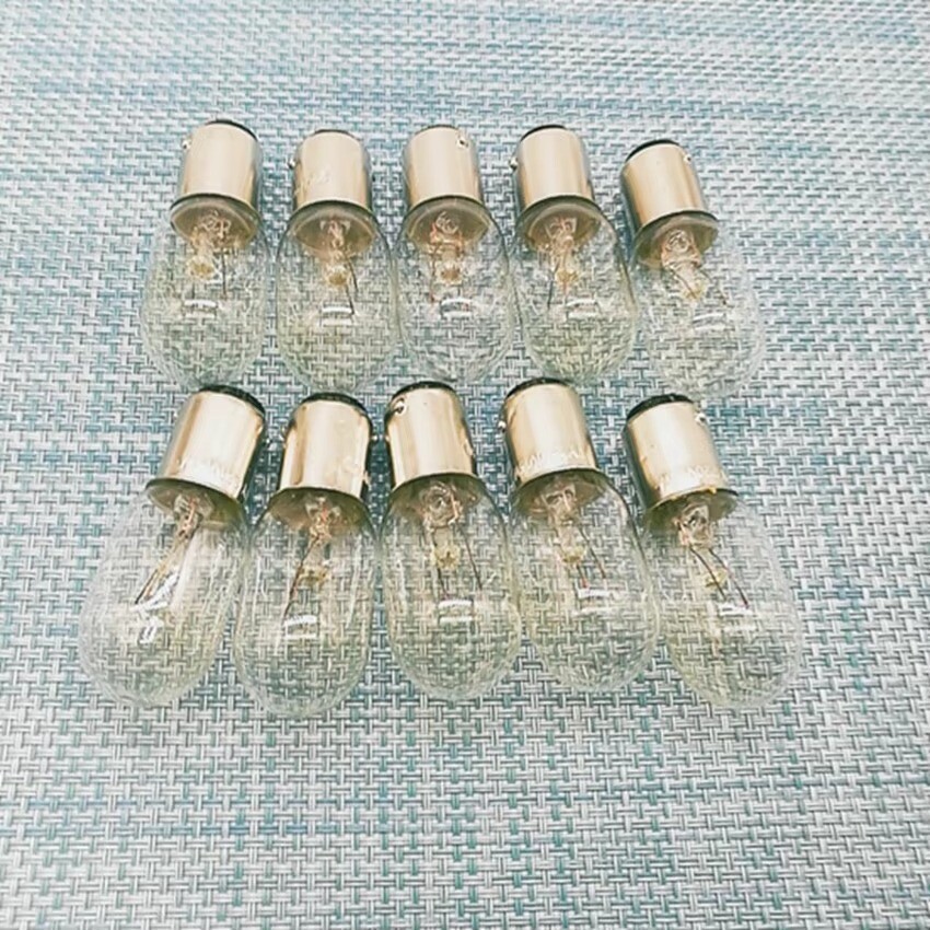 10Pcs Sewing Machine 15 Watt Bayonet Base Light Bulbs (BA15D 220V)
