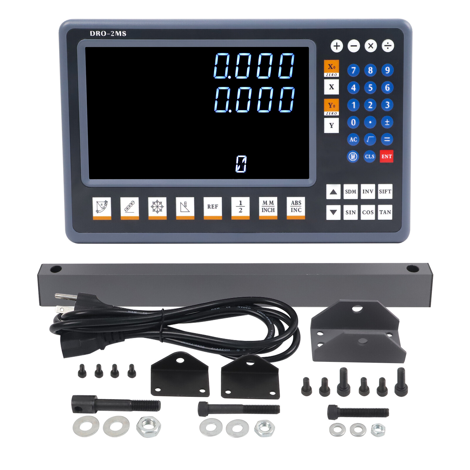 TOAUTO 2/3 Axis 8'' LED Digital Readout Dro Display Glass Linear Scale 4''-40''