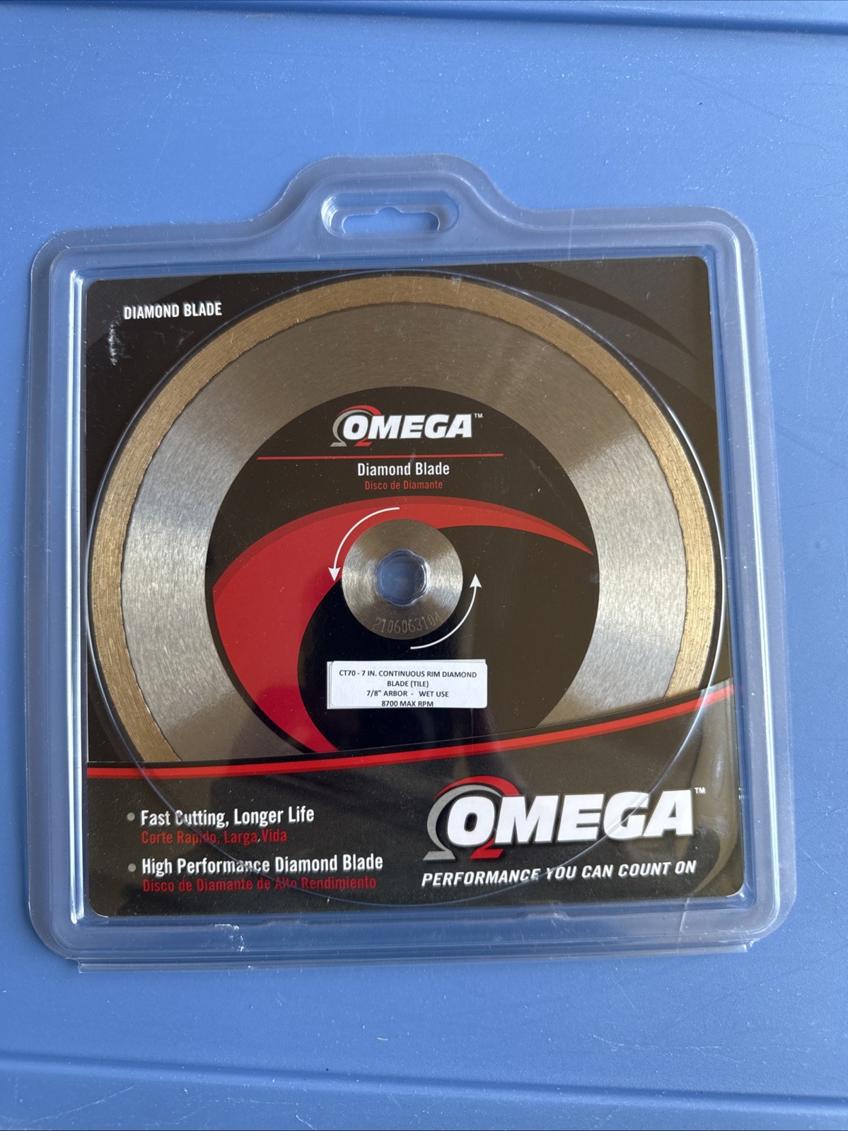 OMEGA 7-in Wet/Dry Continuous Rim Diamond Saw Blade CT70