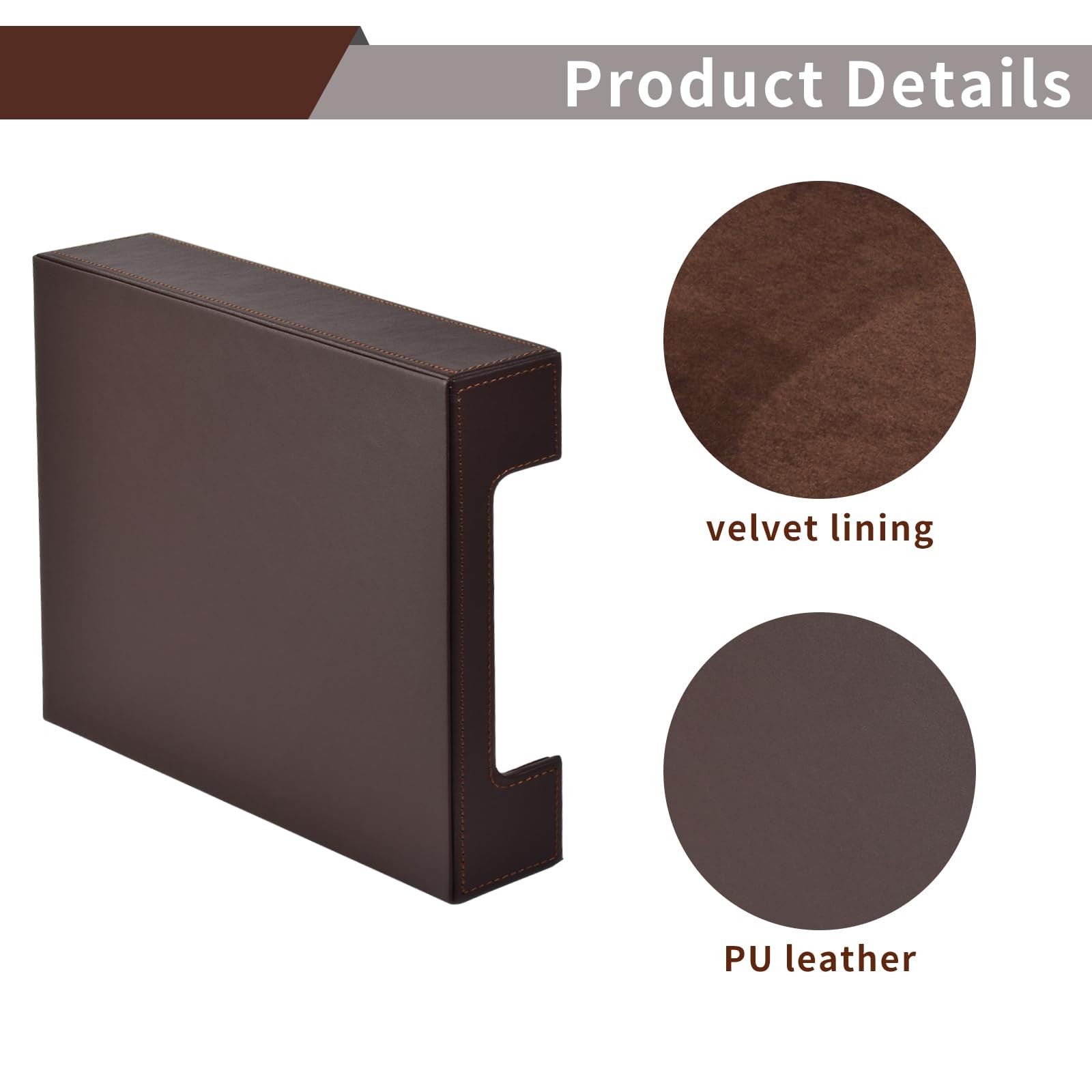 PU Leather Letter Tray - Load Documents Trays Front for Office Desktop Organi...