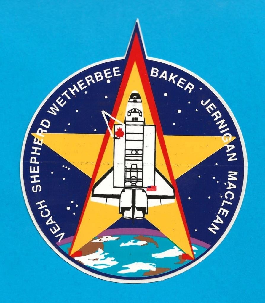 NASA SPACE SHUTTLE STS-52 CREW PATCH ADHESIVE STICKER - H18