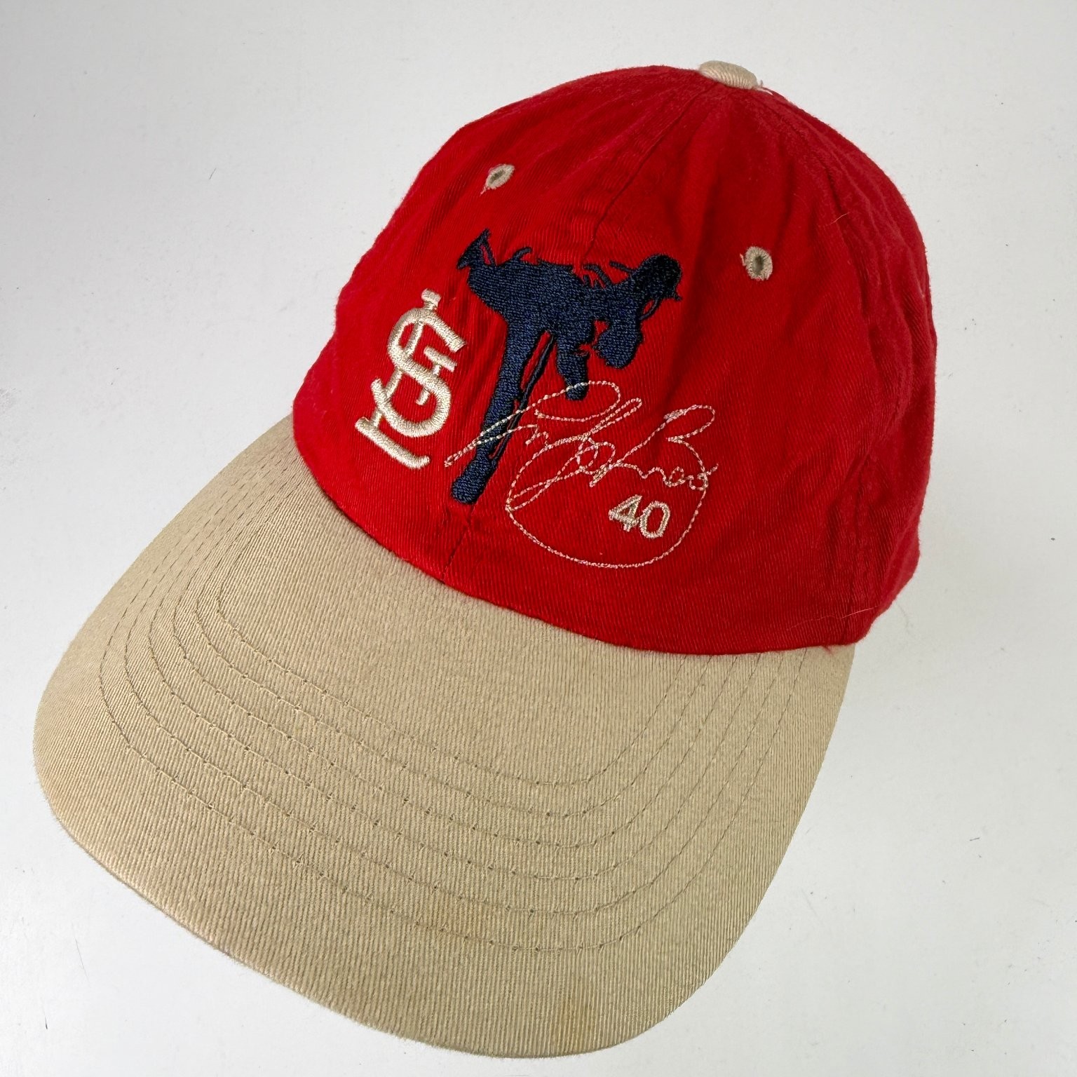 BD&A St. Louis Cardinals Hat Boys Red Khaki One Size Cotton Adjustable Cap