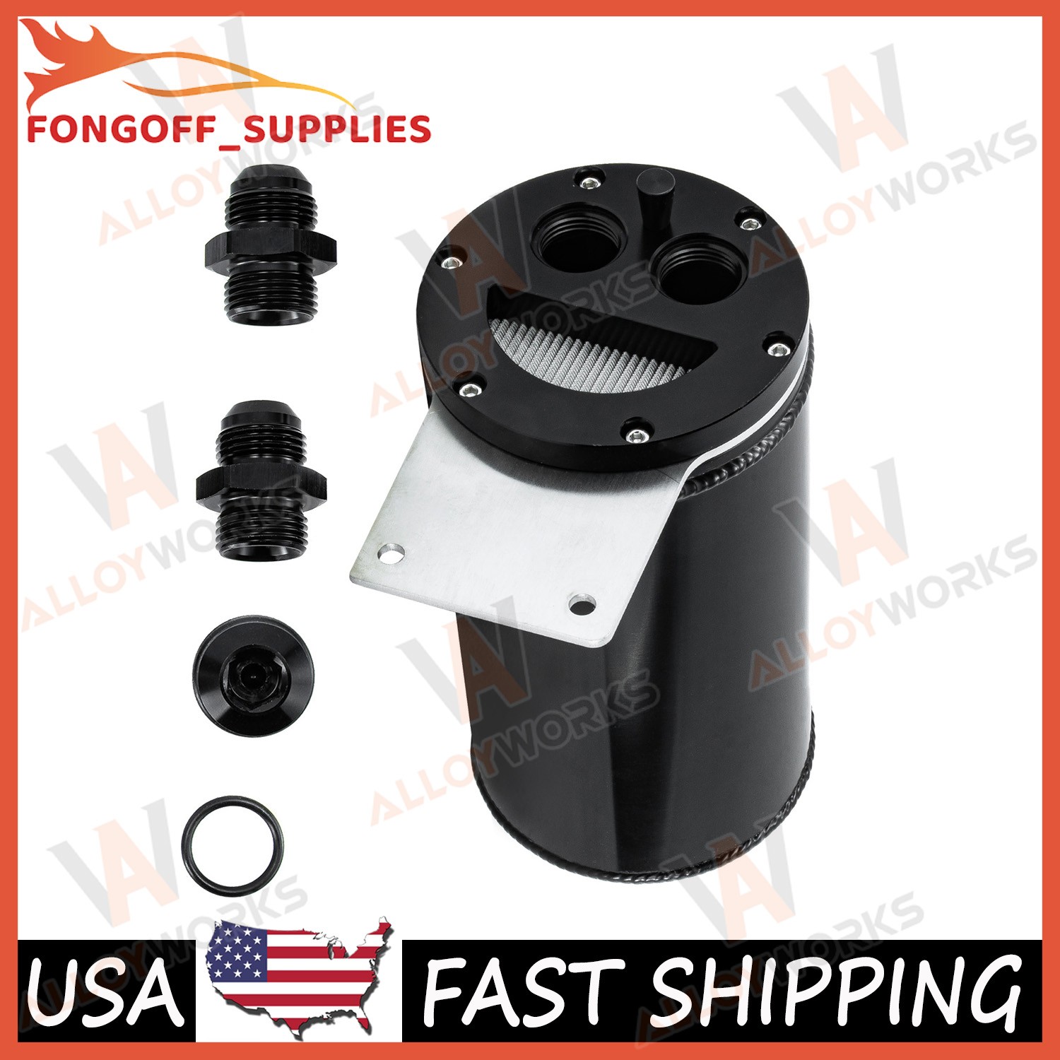 Aluminum Recovery Tank Open Loop 8 in Tall 4 in Diameter 10 NEW UPGRADE USA NEW