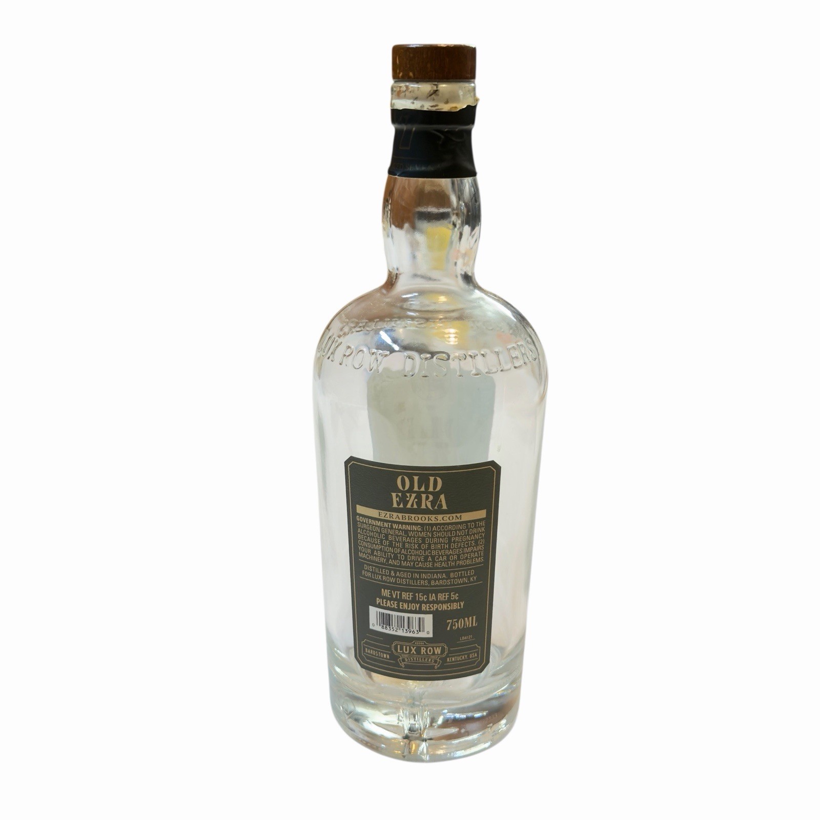 Old Ezra 7 Year Full Proof Empty Rye Bottle