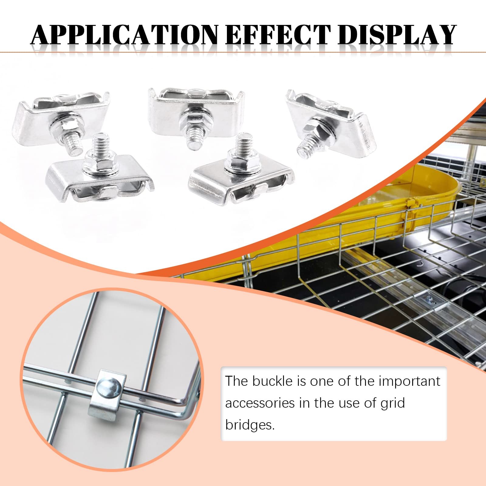 30Pcs Grid Wall Joining Clips Connectors Stainless Steel Gridwall Joining Con...