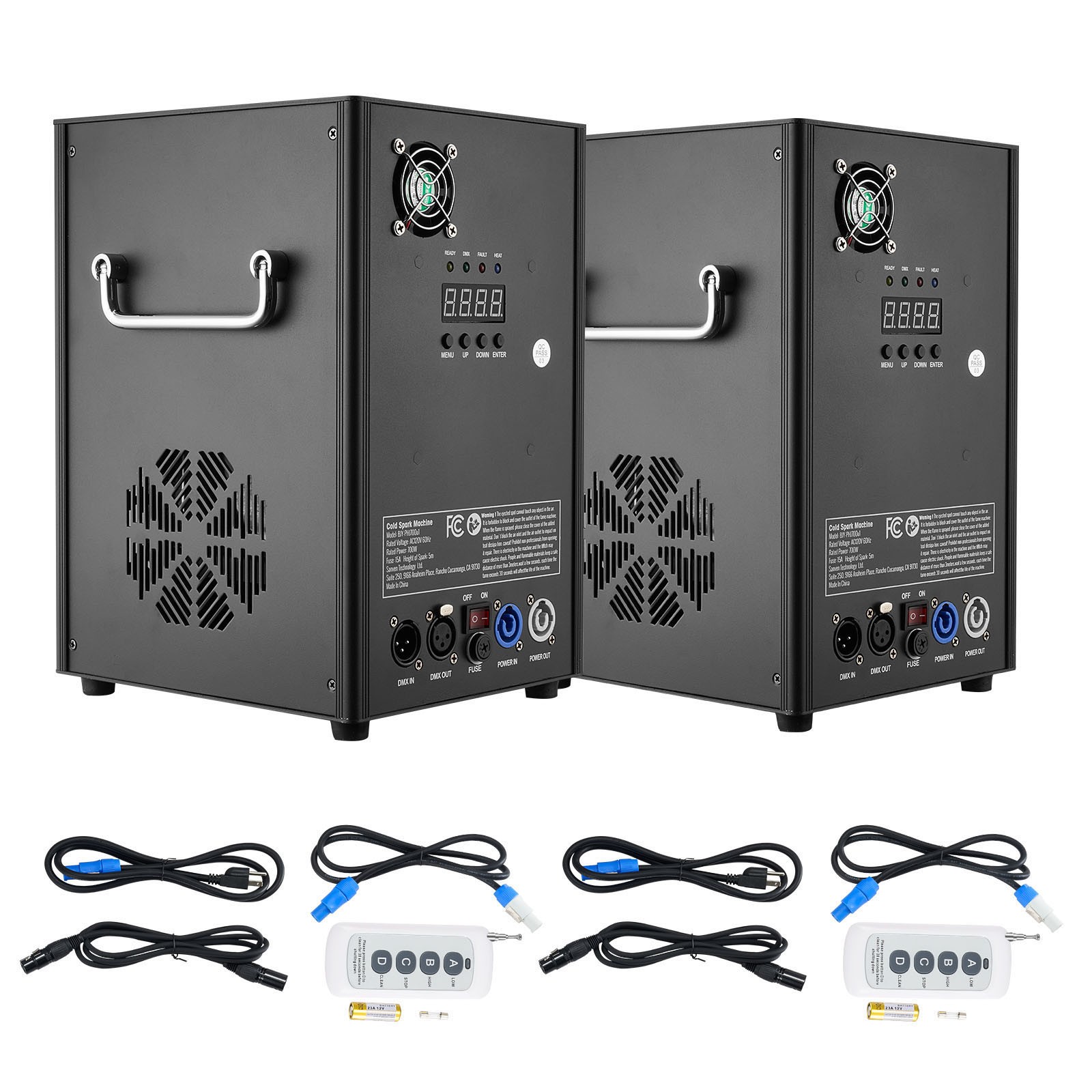 Uimoso 2PCS Cold Spark Machine 700W Stage Effect DMX Firework DJ Event Wedding