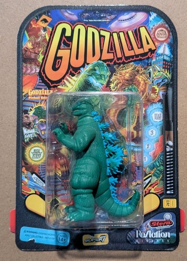 Super7 Godzilla ReAction Stern Pinball Target Exclusive - Unpunched Card