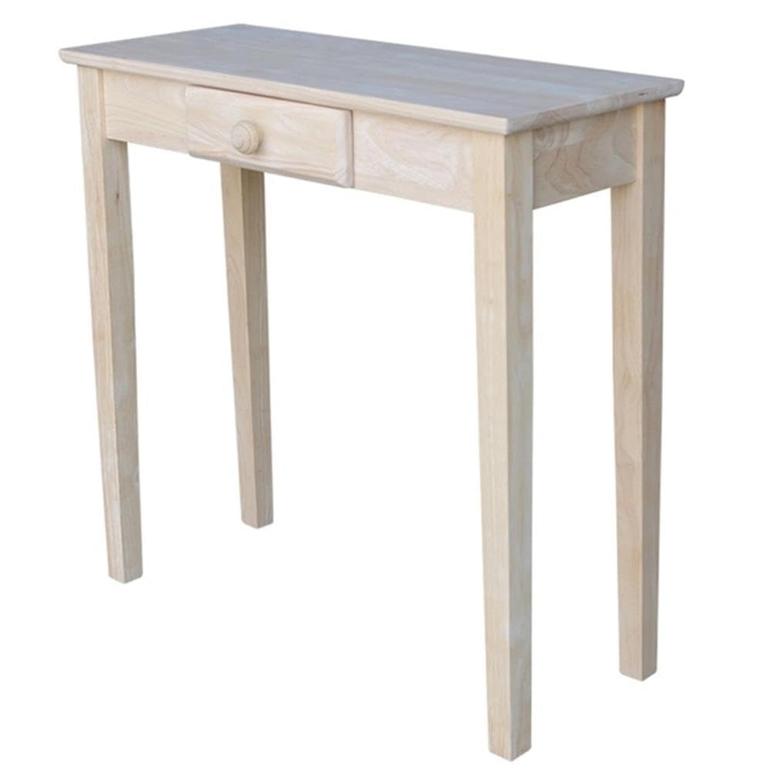IC International Concepts, Rectangular Hall Table W/Drawer , Solid Real Wood,...