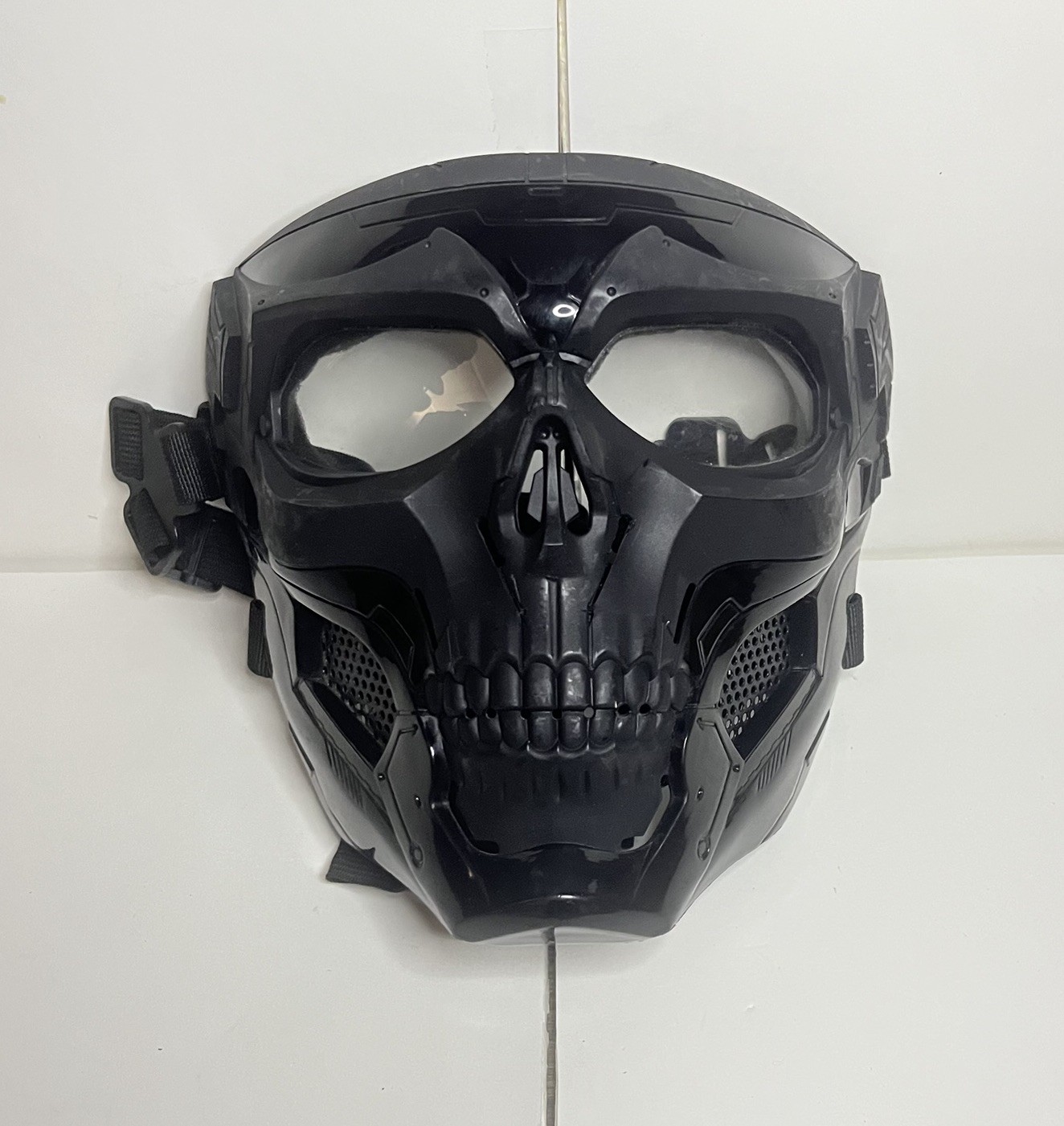 Tactical Skull Full Face Mask Airsoft Paintball Halloween Cosplay Black Outdoor
