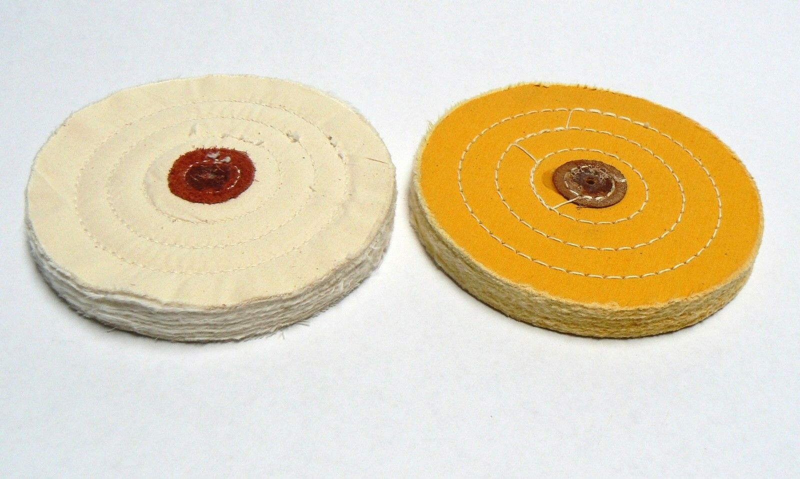 Polishing Buff Wheels White X-Fine Muslin & Yellow Treated Buff 6" Buffs 1 Each