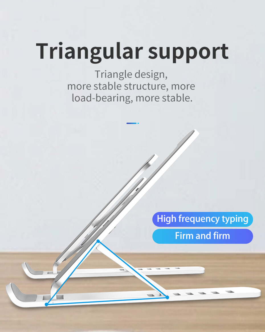 Portable Laptop Stand ABS Notebook Support Bracket Riser Cooling Hold A+
