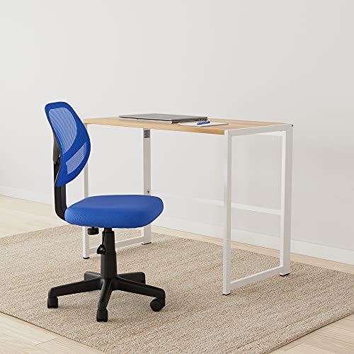 Amazon Basics Low-Back Computer Task Office Desk Chair with Swivel Casters - Blu