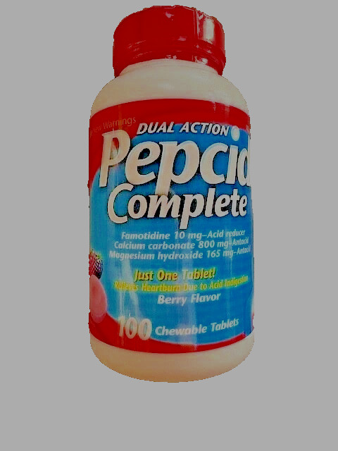Pepcid Complete Dual Action Acid Reducer Chewable Tabs-Berry Flavor, 100CT 03/28