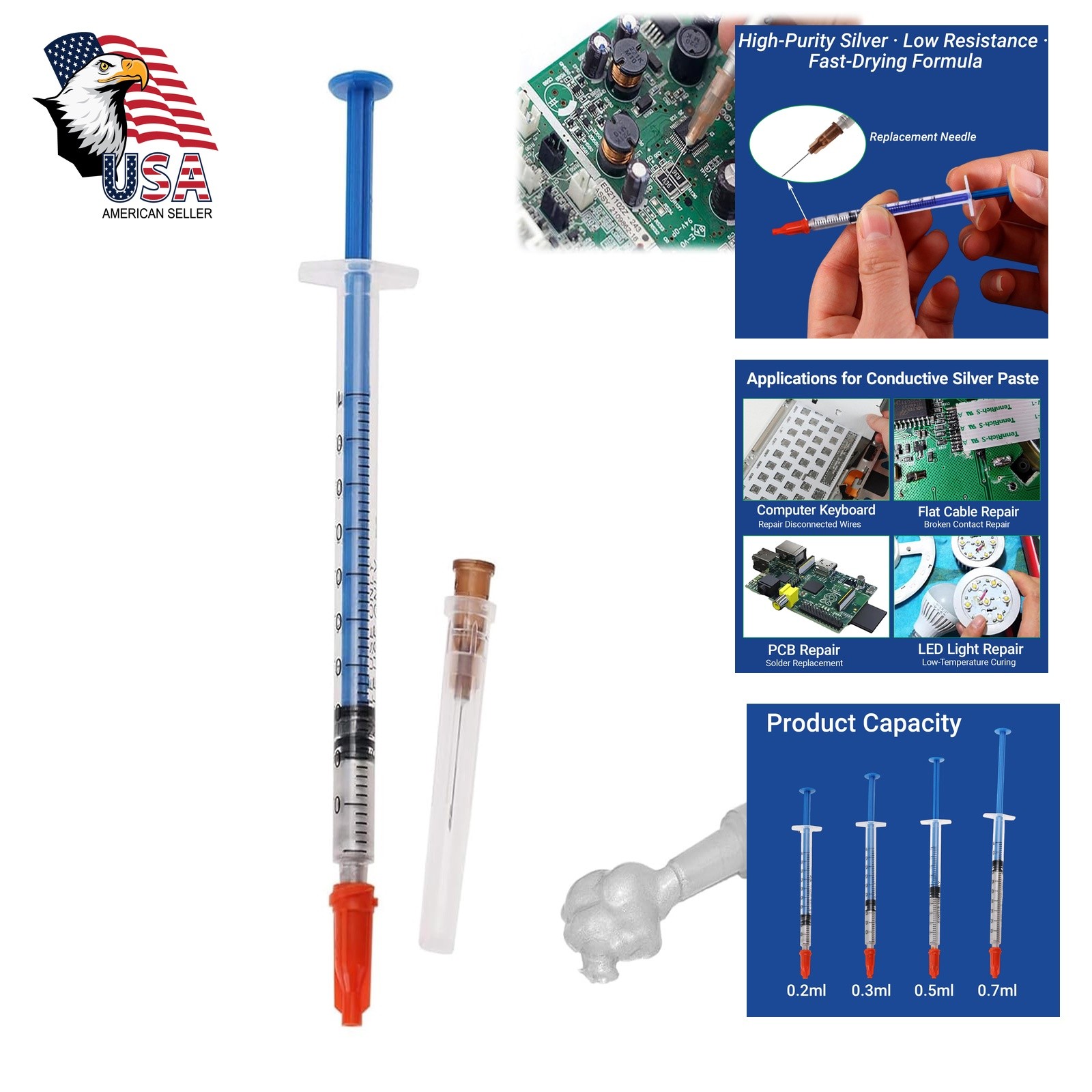 Jerliflyer silver conductive paste pen 0.7ML