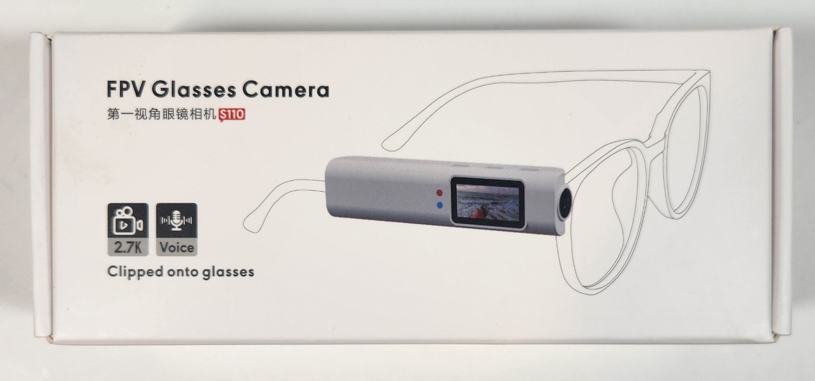 2.7K HD Mini Eyeglass FPV Camera Smart Wearable Video Camcorder WIFI Glasses