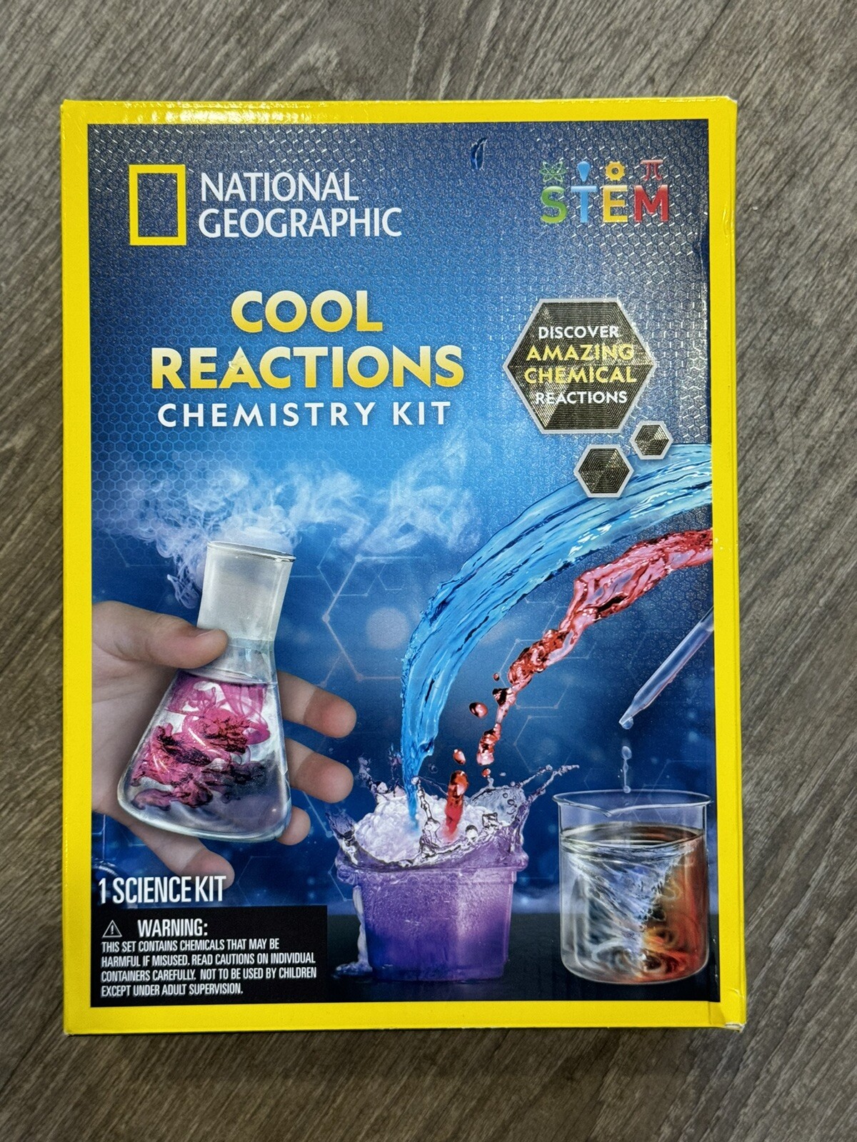 National Geographic Cool Reactions Chemistry Kit STEM - Ages 8+ NEW