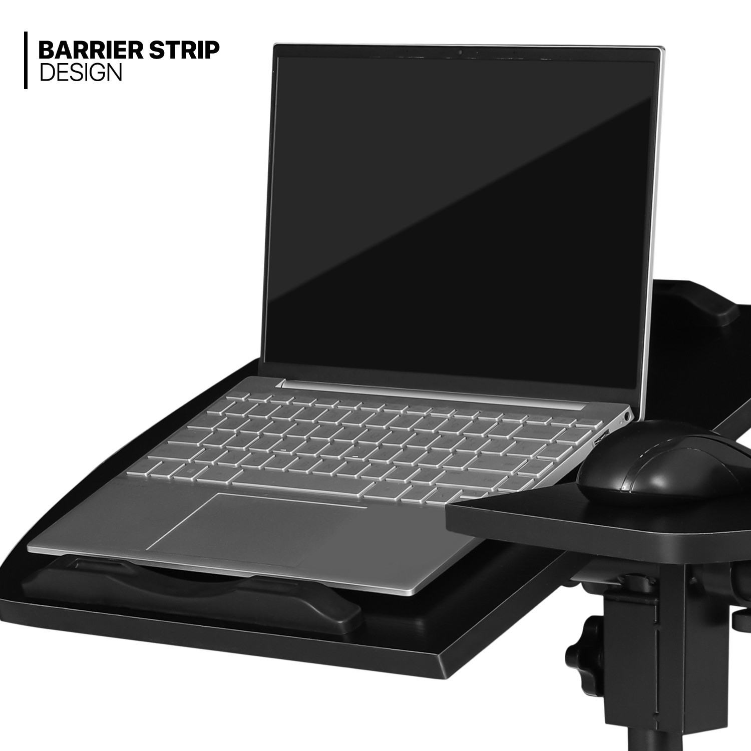 [ROLLING SWIVEL LAPTOP DESK]Stand Up Workstation Adjustable Height & Angle Table
