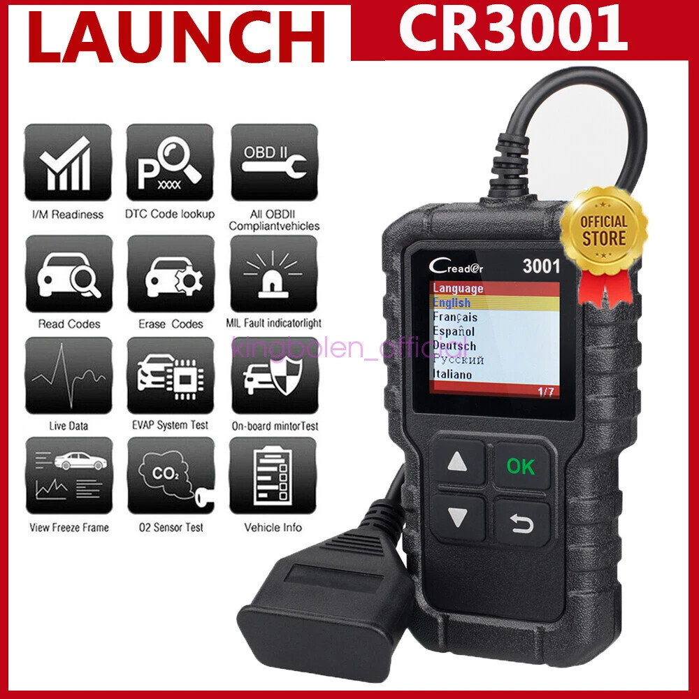 LAUNCH CR3001 OBDII Scanner Car Code Reader Diagnostic Scan Tool Check Engine*