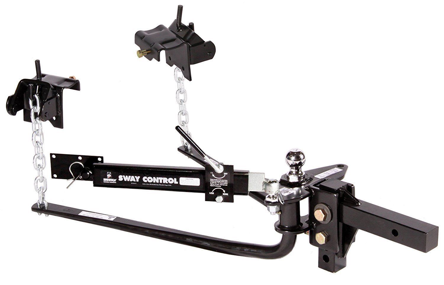 Husky 30849 Round Bar 1200 lb Weight Distribution Hitch Sway Control Trailer WD