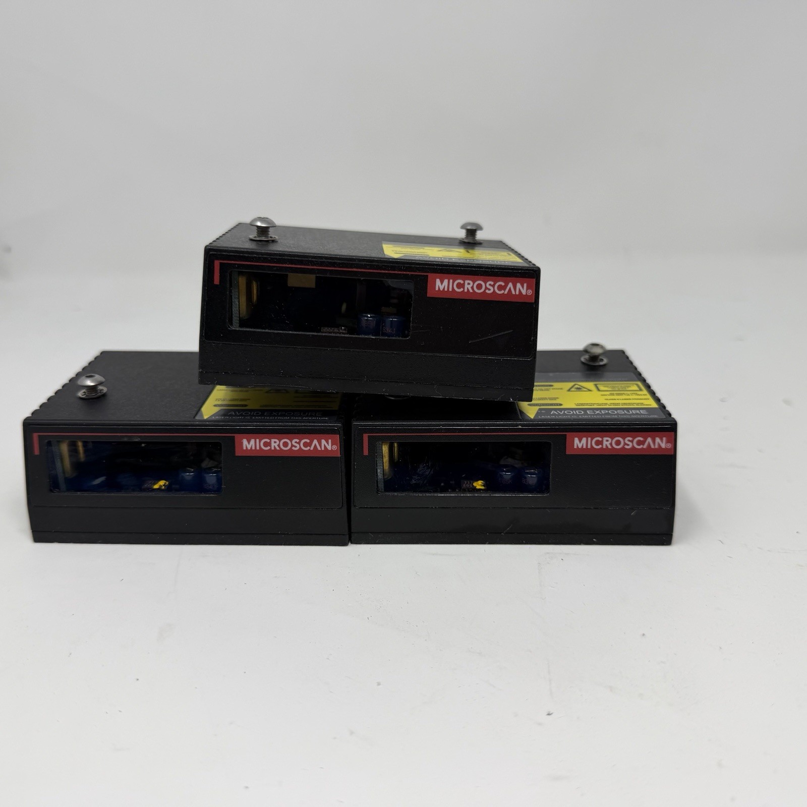 Lot of 3) Microscan MS-810 Barcode Scanner Single Line  FIS-0810-0004 #95