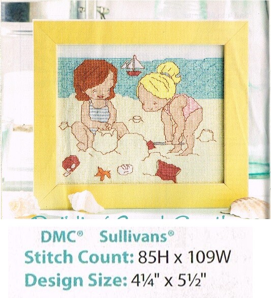 BUILDING SAND CASTLES  CROSS STITCH PATTERN ONLY   YD   SEQ