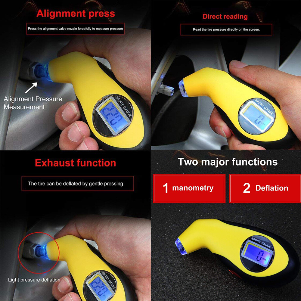 LCD Digital Tire Pressure Gauge Auto Car Truck Air PSI Meter Tester Tyre Gage