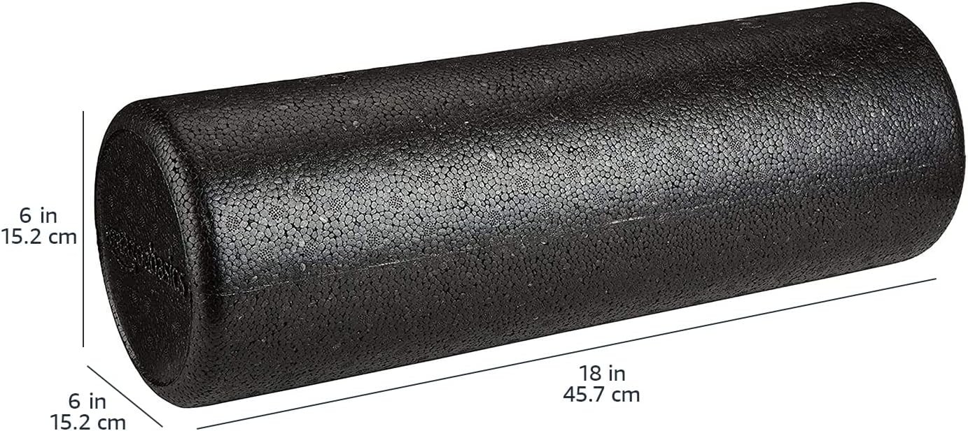 Amazon Basics High-Density Foam Roller - 18 Inch Black - Exercise & Recovery