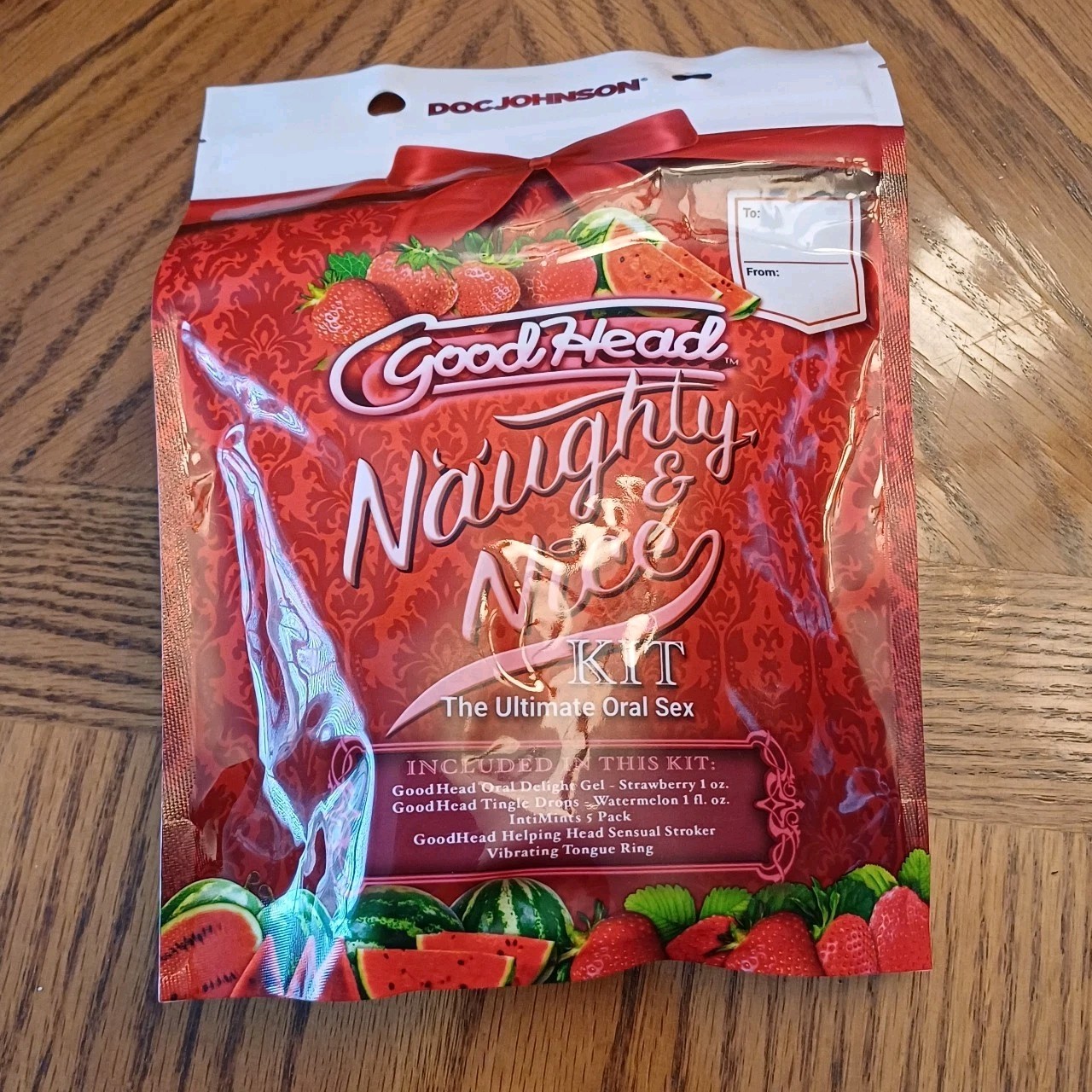 GoodHead Naughty And Nice Kit Strawberry And Watermelon Flavors